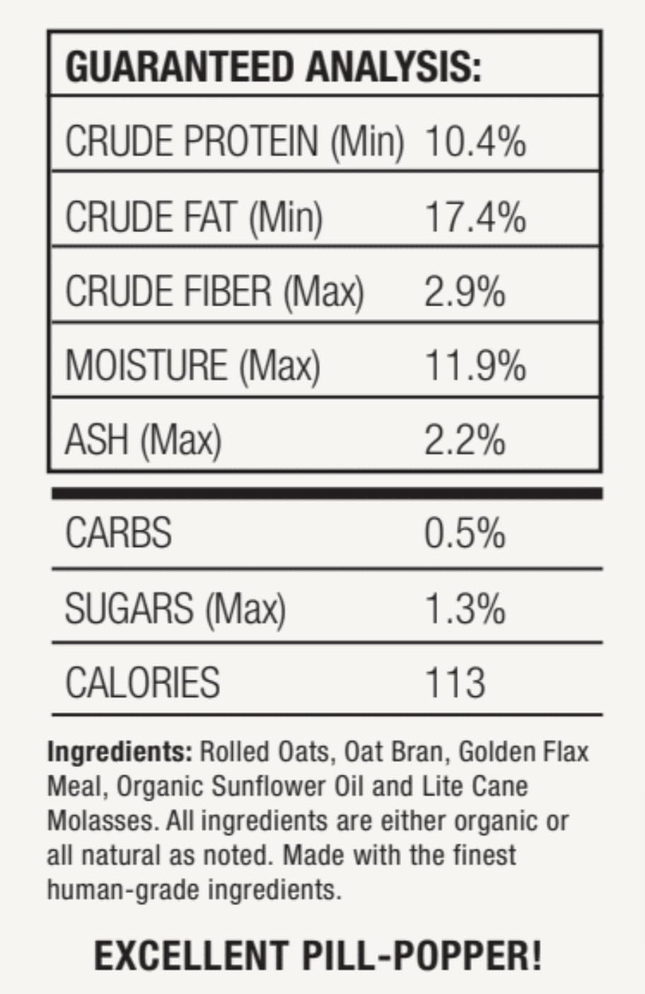 Horse Treats, Original Flavor, A Softer Cookie/Pill Popper Made w/Lite Molasses, Low Carb/Sugar, Wheat, Corn, Soy & Alfalfa Free. All Natural Ingredients, 4.5 lb