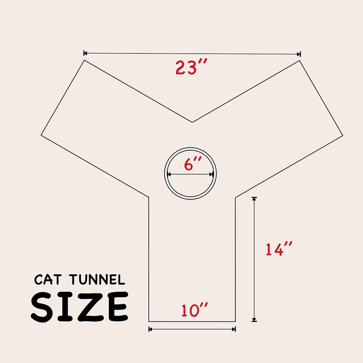Tempcore Pet Cat Tunnel Tube Cat Toys 3 Way Collapsible, Cat Tunnels for Indoor Cats，Kitty Tunnel Bored Pet Toys Peek Hole Toy Ball, Puppy, Kitty, Kitten, Rabbit