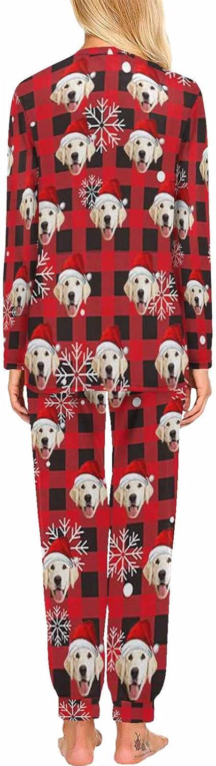 MyPupSocks Custom Face Pajamas Sets for Women, Personalized Photo Sleepwear XS-XXL