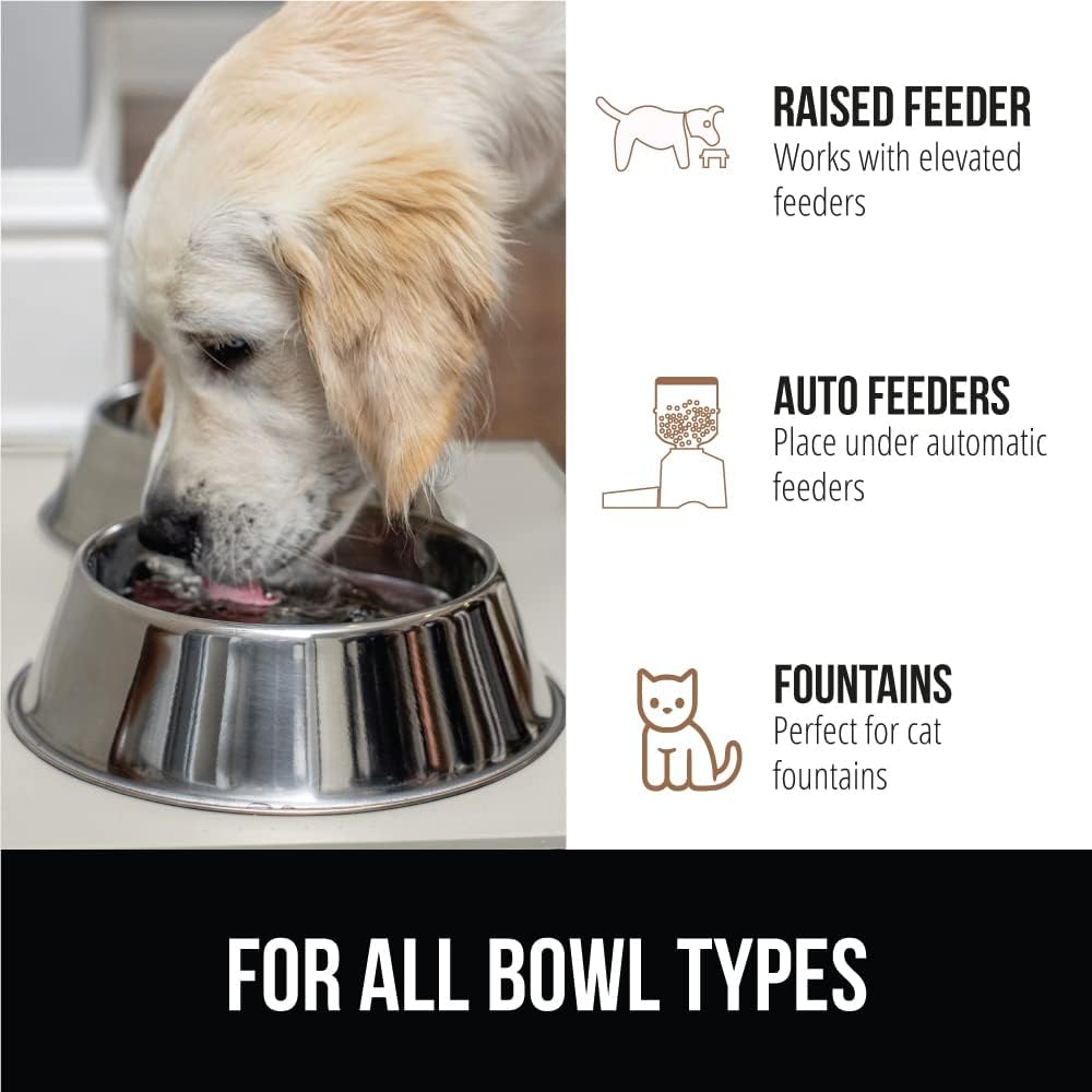 GORILLA GRIP 100% Waterproof Raised Edge BPA Free Silicone Pet Feeding Mat, Dog Cat Food Mats Contain Spills Protects Floors, Placemats for Cats and Dogs Water Bowl, Pets Accessories 32x24 Cream