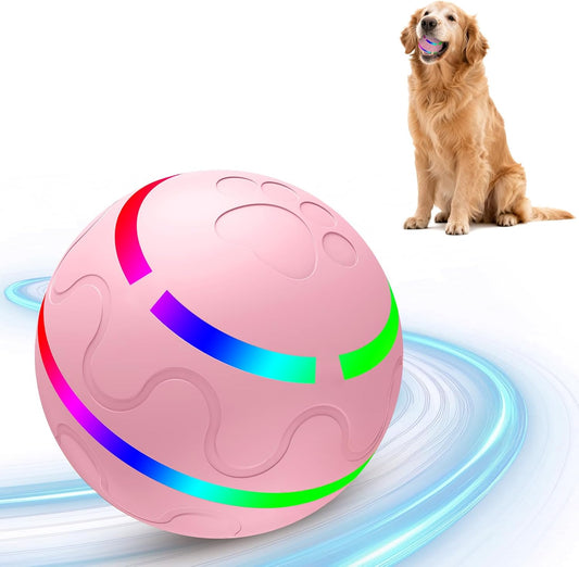 Interactive Dog Ball, Smart Interactive Dog Toys, Automatic Moving Vibrating Bouncing Pet Ball for Medium and Large Dogs, TPU Material, Rechargeable and Waterproof