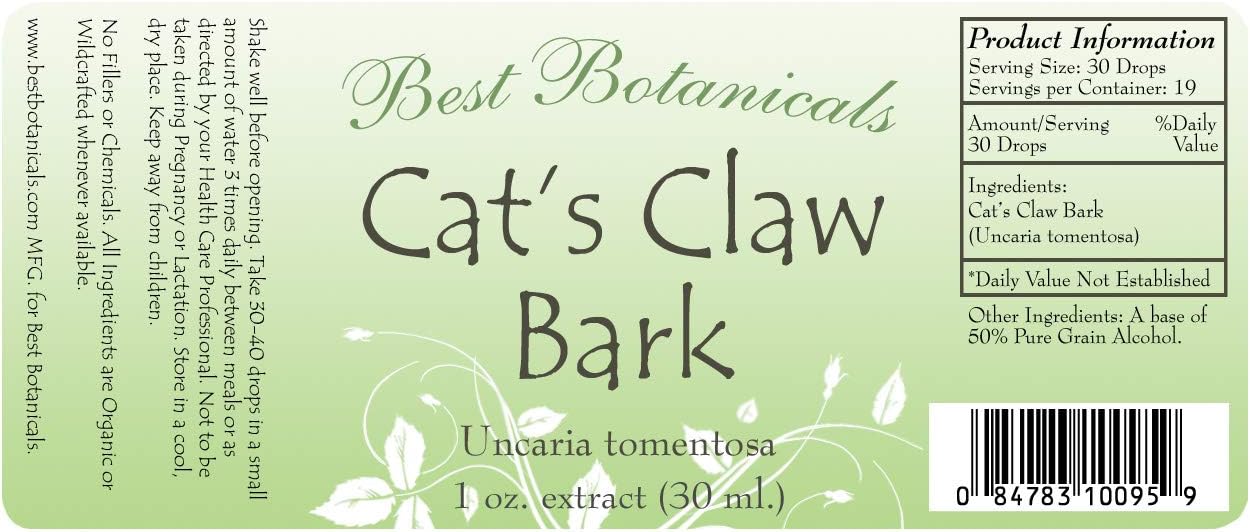 Best Botanicals Cat's Claw Bark Extract 1 oz.