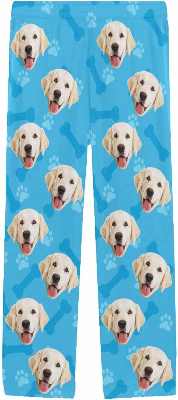 MyPupSocks Customized Face Pajamas Pants Photo Pajama Bottoms for Men S-XXL