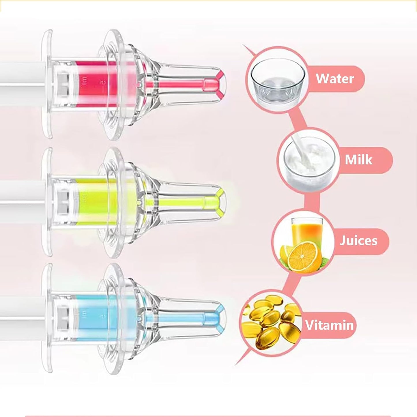 Pet Liquid Feeding Kit Pet Feeding Syringe Soft Tip, Cat Dog Syringe Bottles for Pet Feeding,Pet Medical Feeding Dispenser Tool (White)