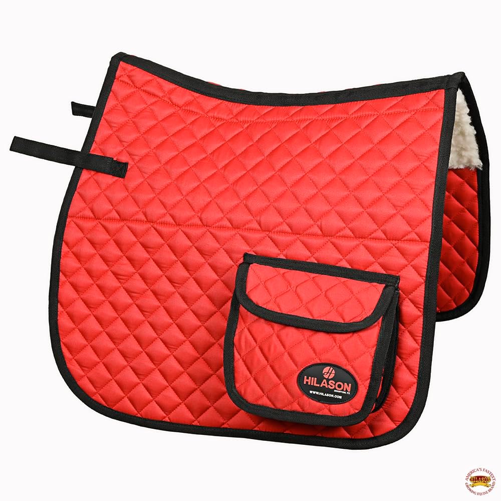 HILASON Western Horse Luxury Quilted Saddle Pads with Pockets | Pad