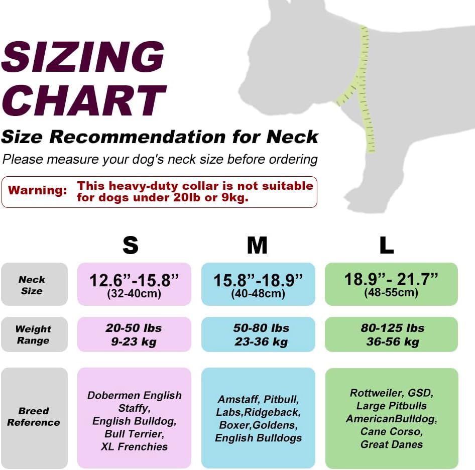 TSPRO Tactical Dog Collar 1.25 Inch Wide Thick Dog Collars with Heavy Duty Metal Buckle, Durable, Strong, Adjustable for Small Dogs (Blue S)