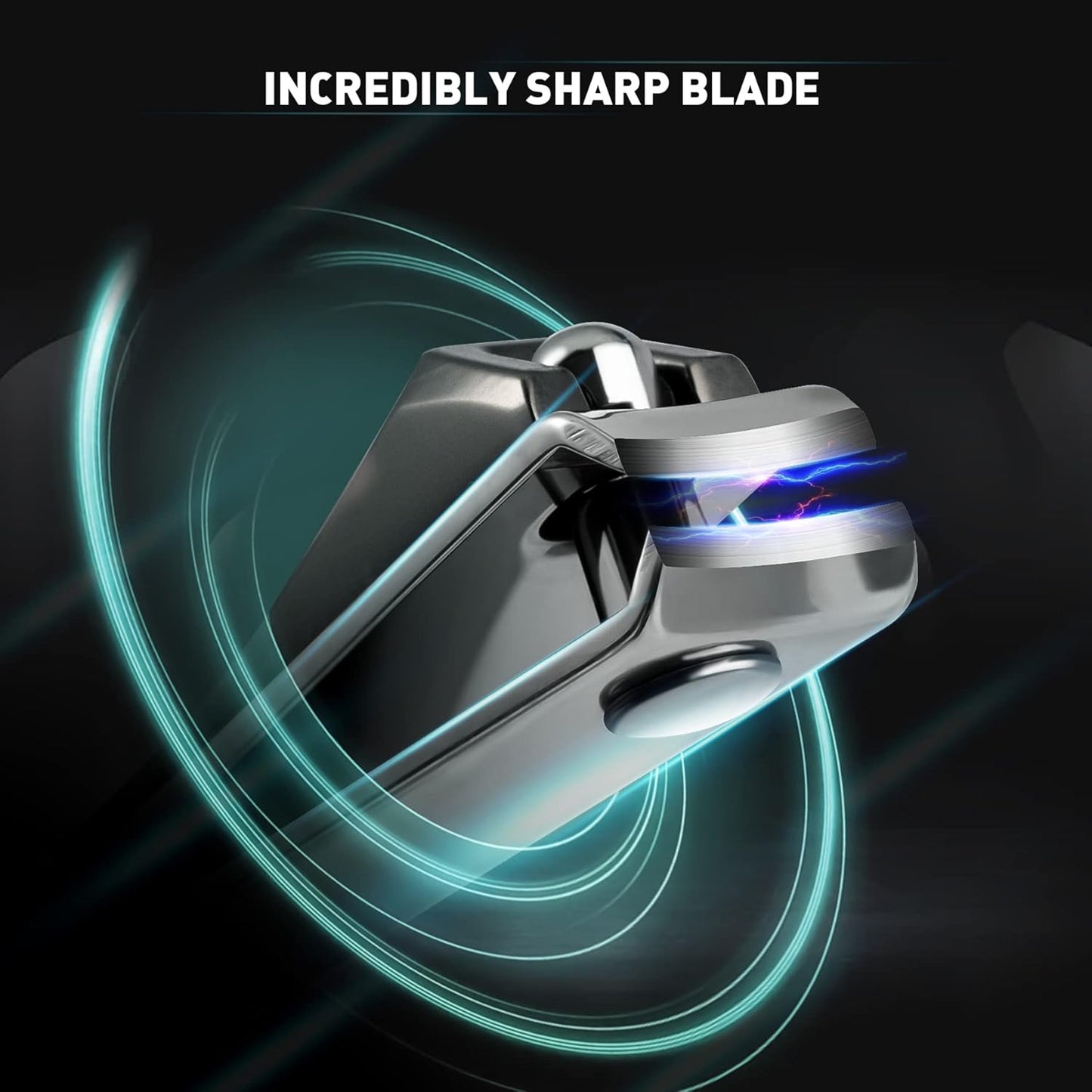 BEZOX Nails Clipper, Ergonomic Toenail and Fingernails Clipper with Non-slip Design, Professional Finger Nail Clippers for Adults, 2 Pcs Nail Trimmers for Men and Women - Dark