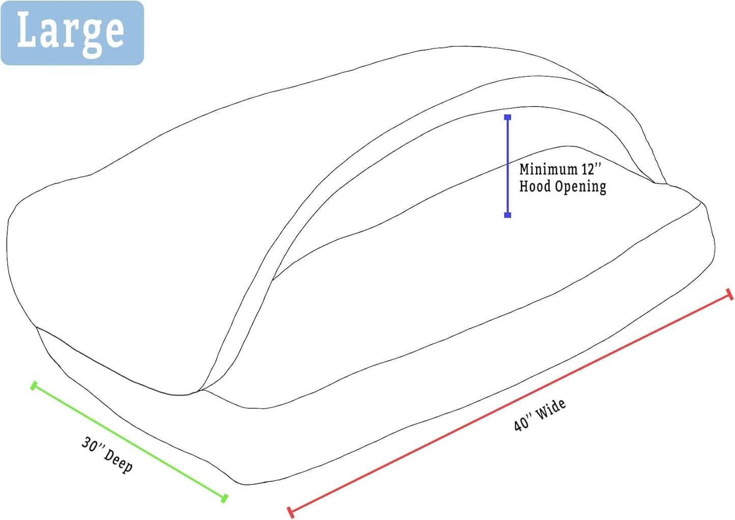 Snoozer Pet Products Luxury Rectangle Cozy Cave Dog Bed with Microsuede, Showdog Collection, Large, Palmer Indigo