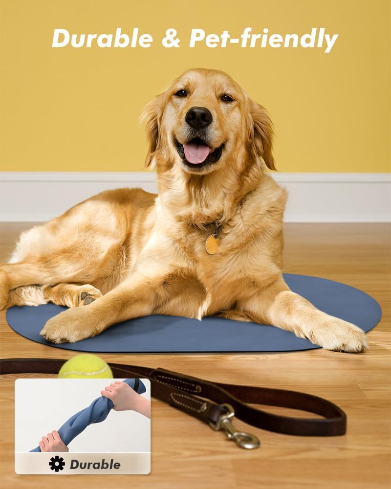 Absorbent Dog Food Mat-Dog Cat Mat for Food and Water Bowl, Quick Dry Pet Food Mat, No Stains Pet Feeding Pad, Cat Accessories Pet Supplies Mat for Messy Drinkers