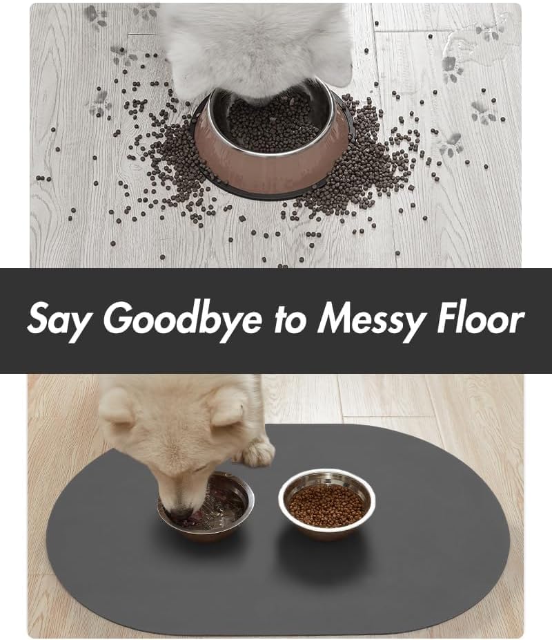 Absorbent Dog Food Mat-Dog Mat for Food and Water Bowl, Quick Dry Pet Food Mat, No Stains Cat Feeding mat, Pet Accessories Pet Supplies Mat-Cat Water Bowl Mat for Messy Drinkers