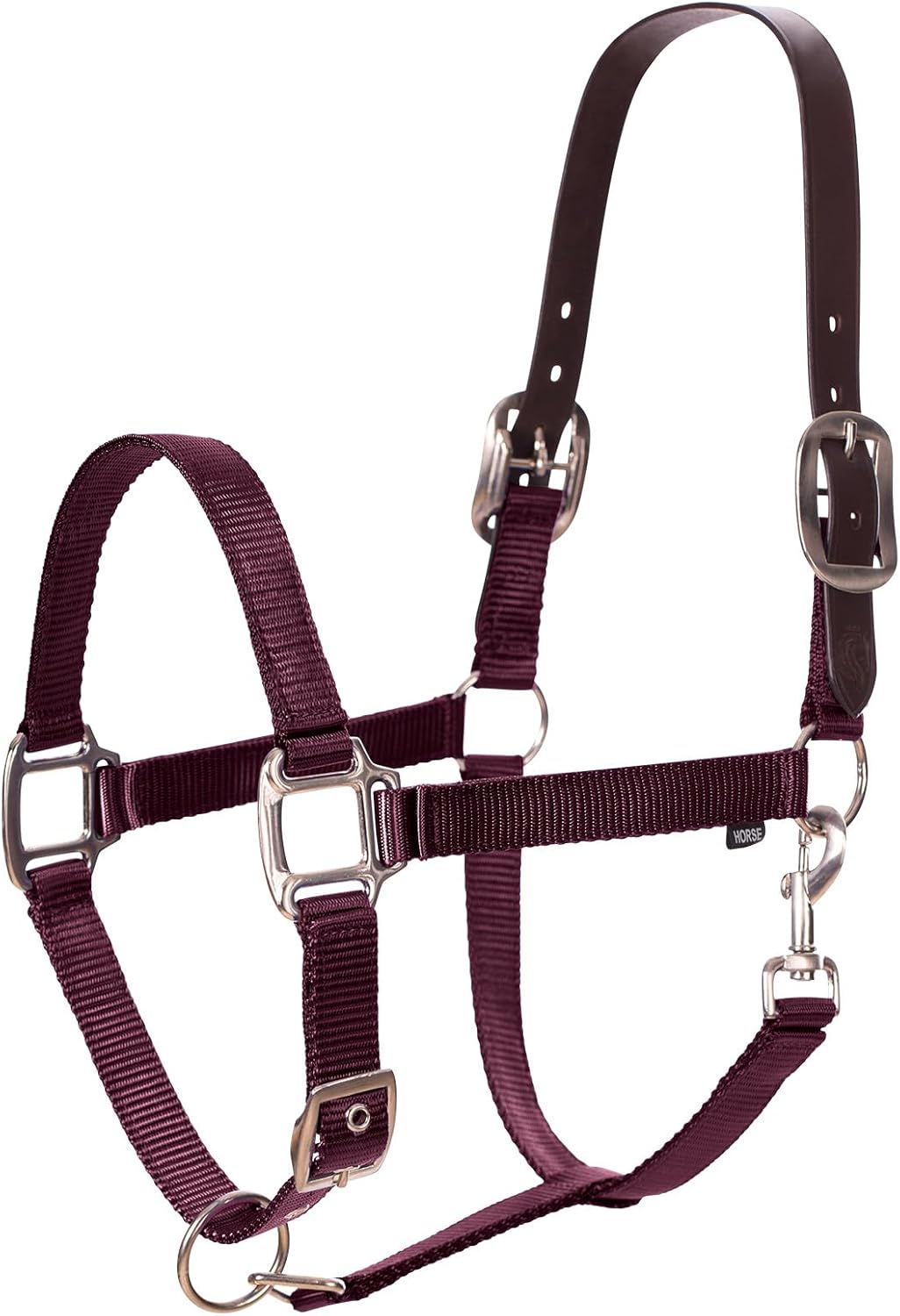 Equinavia Loki Adjustable Breakaway Horse Halter - Wine Red - Cob