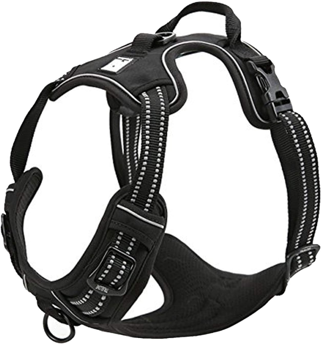 TRUE LOVE Truelove Adjustable No-Pull Dog Harness Reflective Pup Vest Harnesses Comfortable Control Brilliant Colors TLH5651(Black,XL)