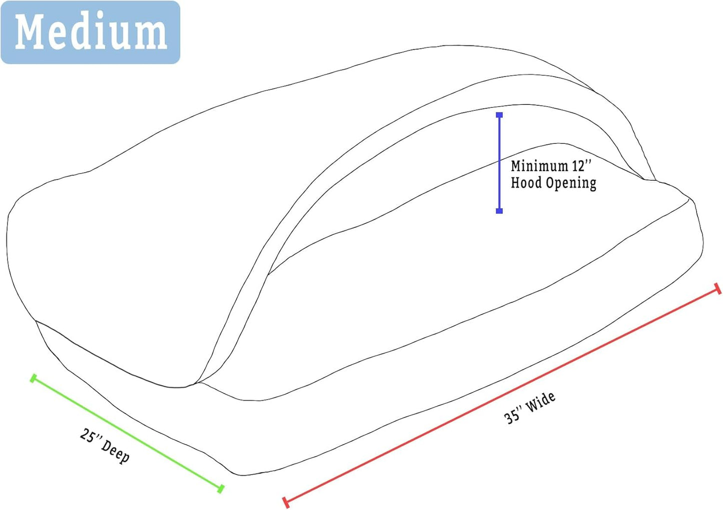 Snoozer Pet Products Luxury Rectangle Cozy Cave Dog Bed with Microsuede, Showdog Collection, Medium, Merlin Linen