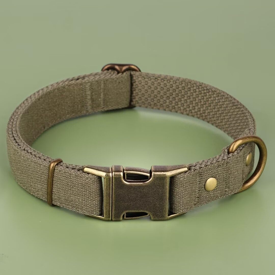 PET ARTIST Dog Collars for Small Dogs, Soft Padded Premium Nylon Dog Collar with Quick Release Metal Buckle, Durable & Adjustable Pet Collars for Boy Gifts, Green, S (Fit 10-16")