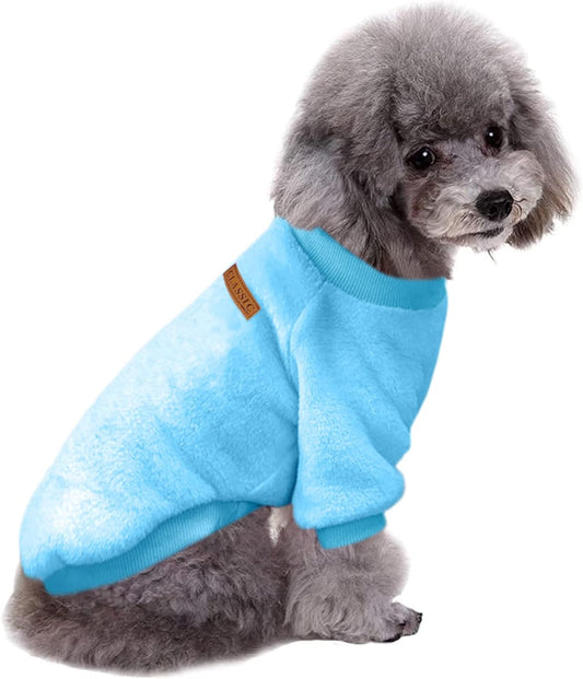Jecikelon Pet Dog Clothes Dog Sweater Soft Thickening Warm Pup Dogs Shirt Winter Puppy Sweater for Dogs (Z01-Blue, X-Large)