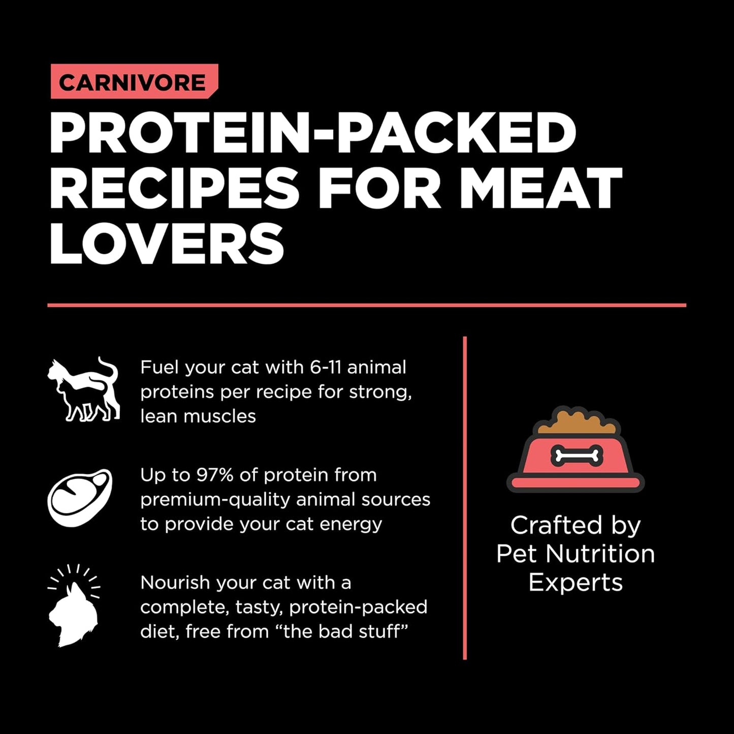 Go! Solutions Carnivore, Grain-Free, Protein Rich Dry Cat Food, Salmon and Cod Recipe, 8 lb Bag