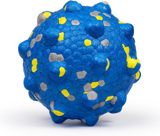 3.7'' Dog Balls for Dogs Aggressive Chewers Indestructible Tennis Durable Bouncy Interactive Dog Toy for Fetch Game Floating Balls (Blue Large)