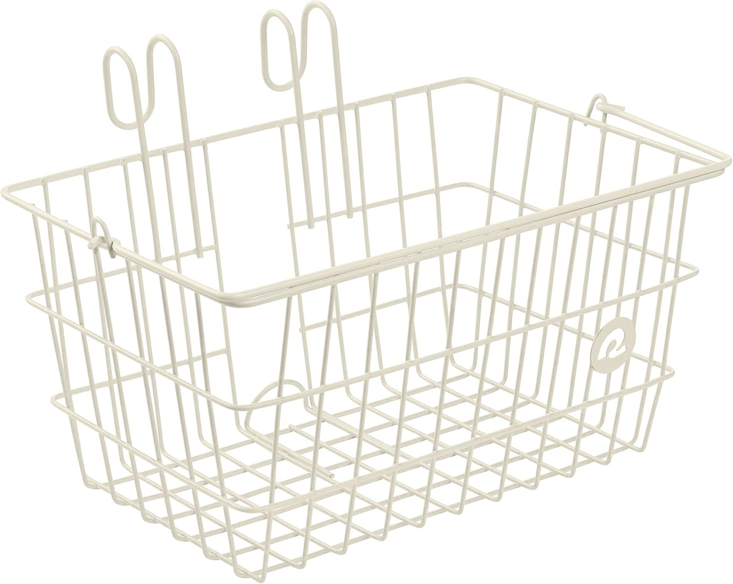 Retrospec Apollo-Lite Lift-Off Bike Basket - Detachable Steel Handlebar Basket with Carrying Handle for Commuting, Shopping & Beach Trips - 14.5in x 9.5in Weather-Resistant Biking Gear