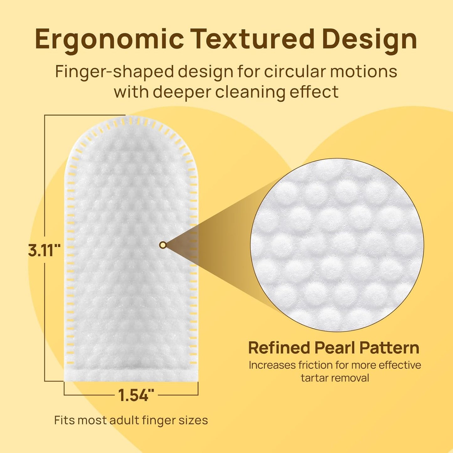 HICC PET Teeth Cleaning Wipes for Dogs & Cats, Remove Bad Breath by Removing Plaque and Tartar Buildup No-Rinse Dog Finger Toothbrush, Disposable Gentle Cleaning & Gum Care Pet Wipes, 50 Counts