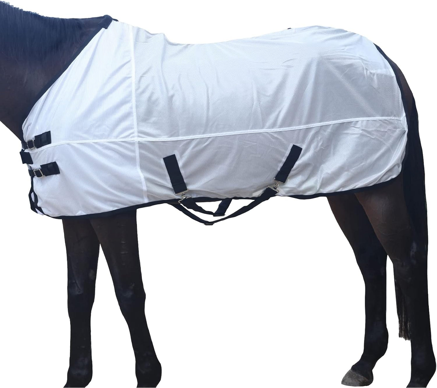 Comfy Mesh Horse Fly Sheet Equine Summer Sheets Stand Neck White 75