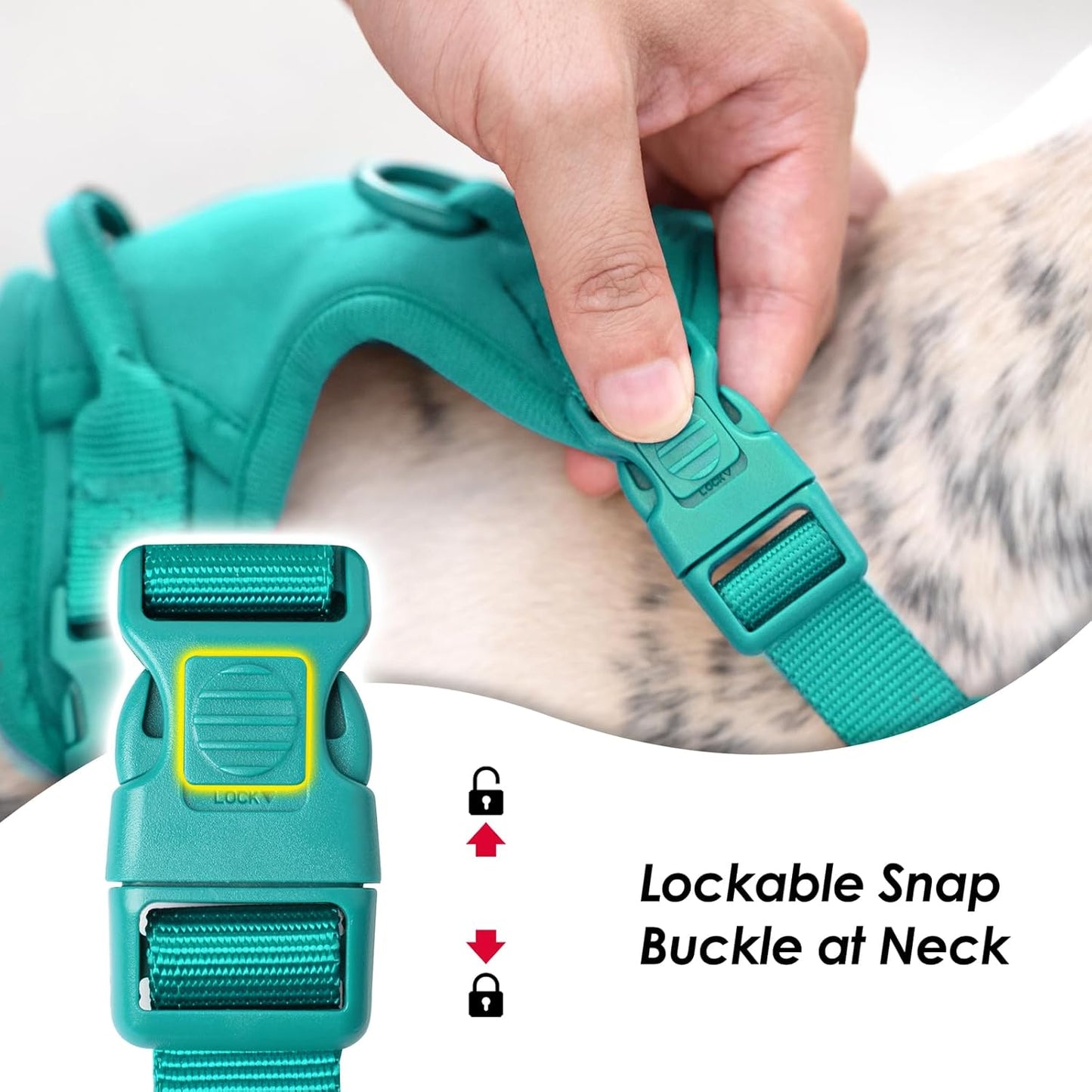 No Pull Dog Harness, Puppy Vest with Front Clip for Small Medium Large Sized Dog(MARRS Green,XS)