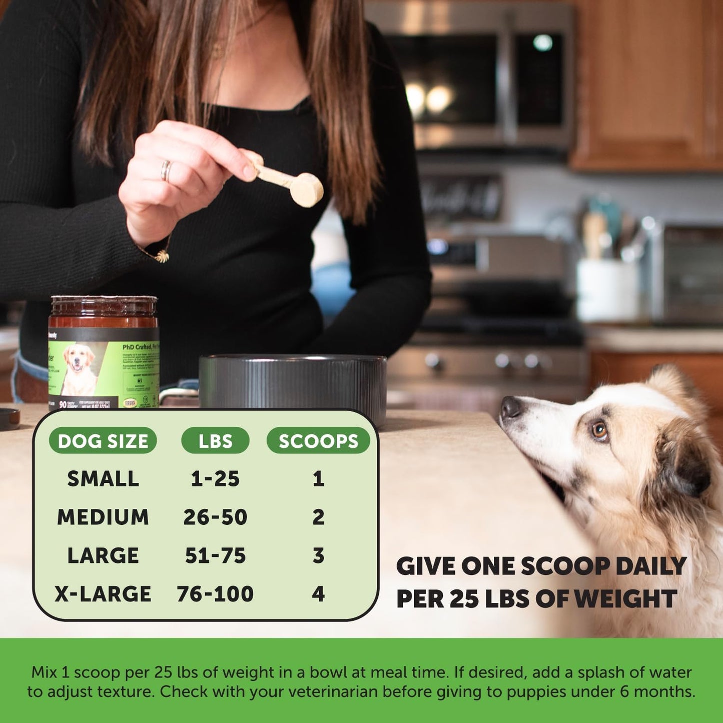 Pumpkin Fiber Powder Supplement for Dogs - All Natural Dog Probiotic with Psyllium Husk, Pumpkin Seeds and Apple Pectin for Healthy Digestion (90 Scoops)