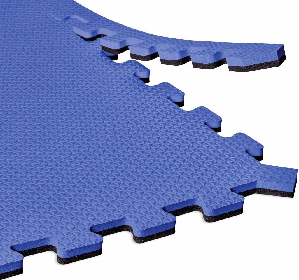 Norsk Dual-Sided Reversible 1/2" Foam Exercise Mats for Home Gym - Interlocking EVA Foam Tiles