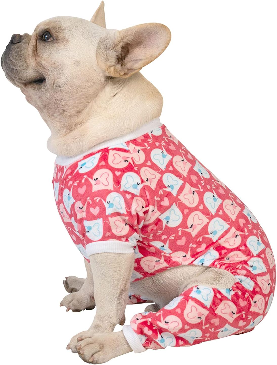 CuteBone Dog Halloween Pajamas Puppy Onesies Small Dogs Soft Pjs Coat Cat Apparel Comfy Pet Christmas Clothes Outfit Doggie Bodysuit P145L