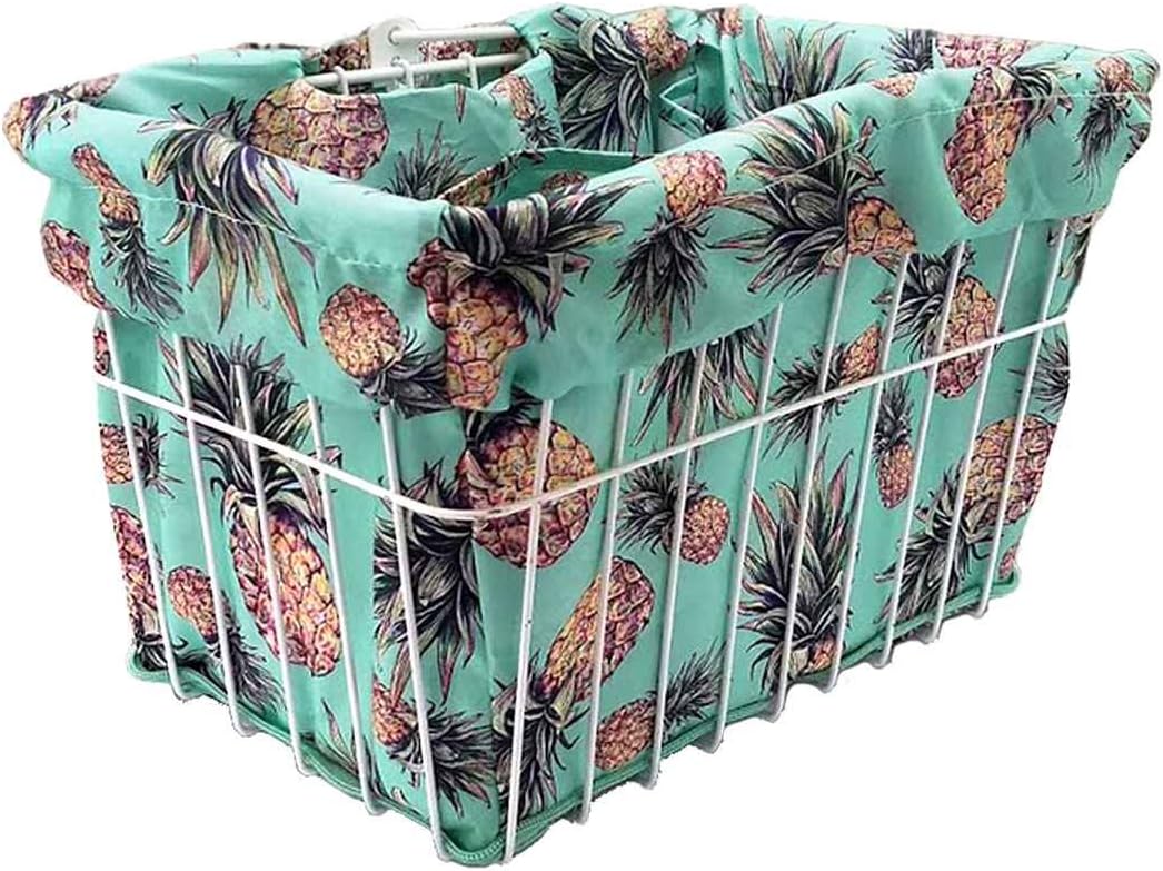 Cruiser Candy Bike Basket Liner Waterproof, Universal Fit for Most Bike Baskets, Stylish 2in1Tote, Bike Basket Cover, EBiKE Front Wire Or Wicker Bike Baskets Fits Up to 15x12x10