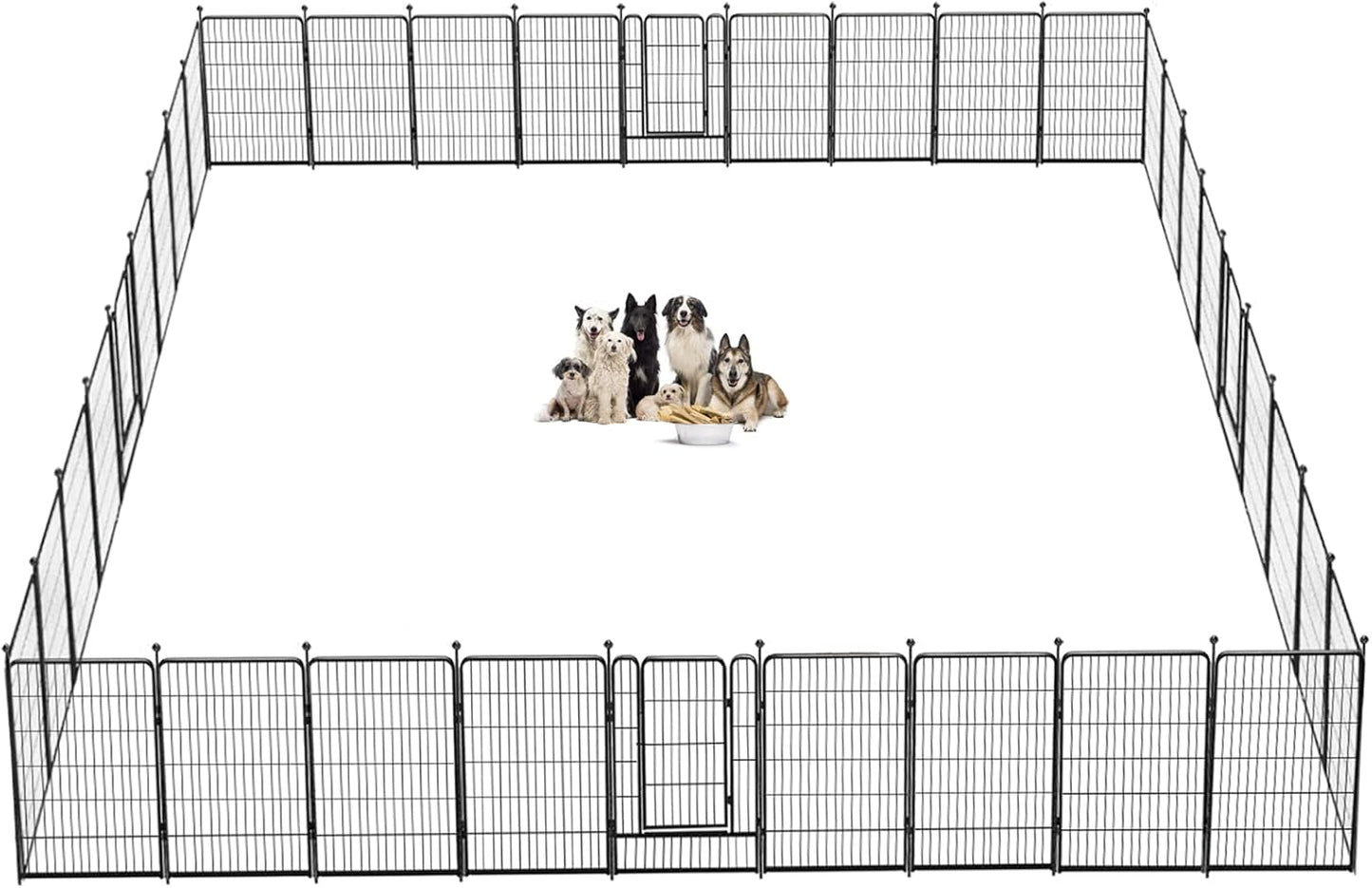 Dog Playpen 40 inch 36 Panels Indoor Outdoor Dog Pen for Large/Medium/Small Dogs Heavy Duty Metal Dog Fence Outdoor for Yard, Puppy Playpen with Door Portable Pet Fence for RV Camping Yard