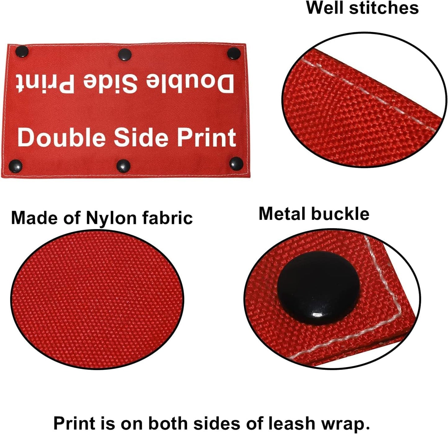 Funny Dog Leash Sleeve in Training Please Don't Approach Dog Leash Wrap Wrap Alert Hanging ID Patch Tag(Don't Approach-Sleeve)