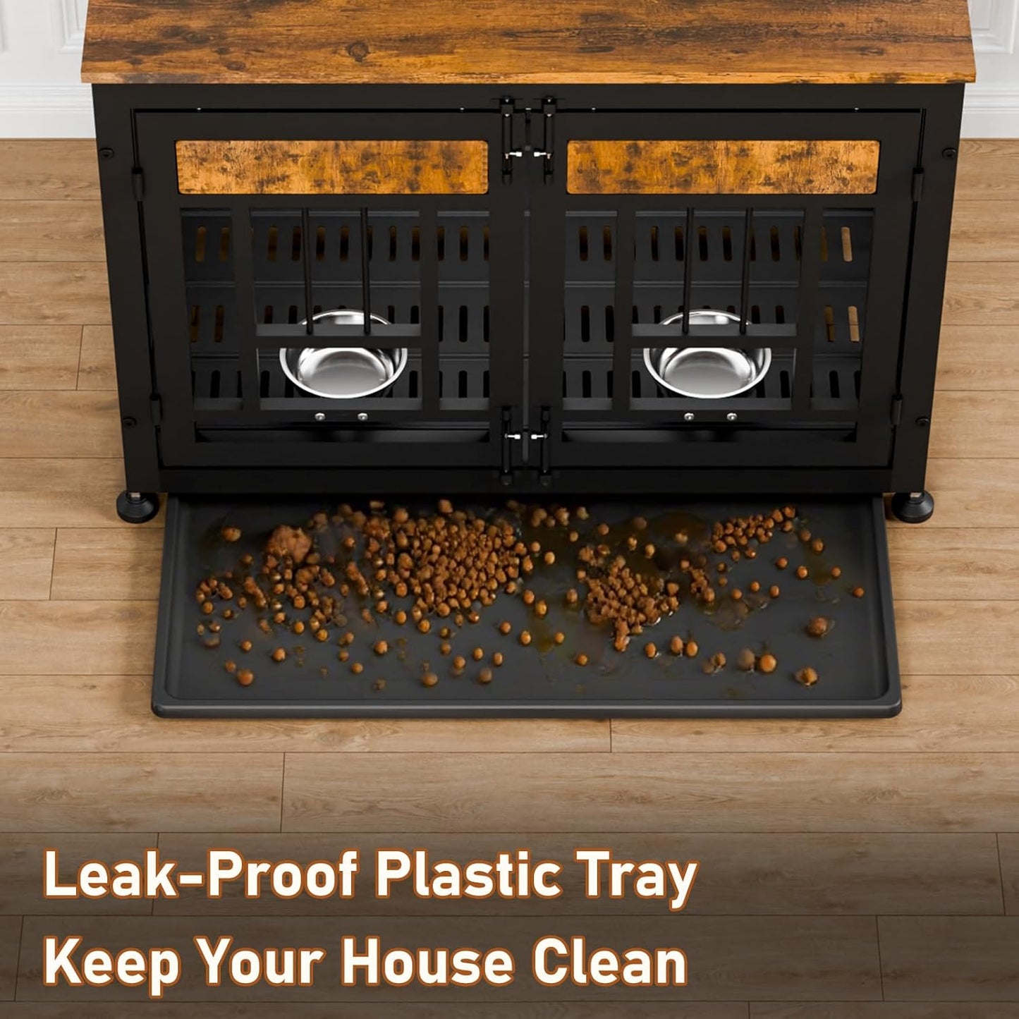 Heavy Duty Dog Crate Furniture for Large Dogs, Decorative Pet House End Table, 42inch Large Wooden Cage Kennel Furniture Indoor for Medium Dog