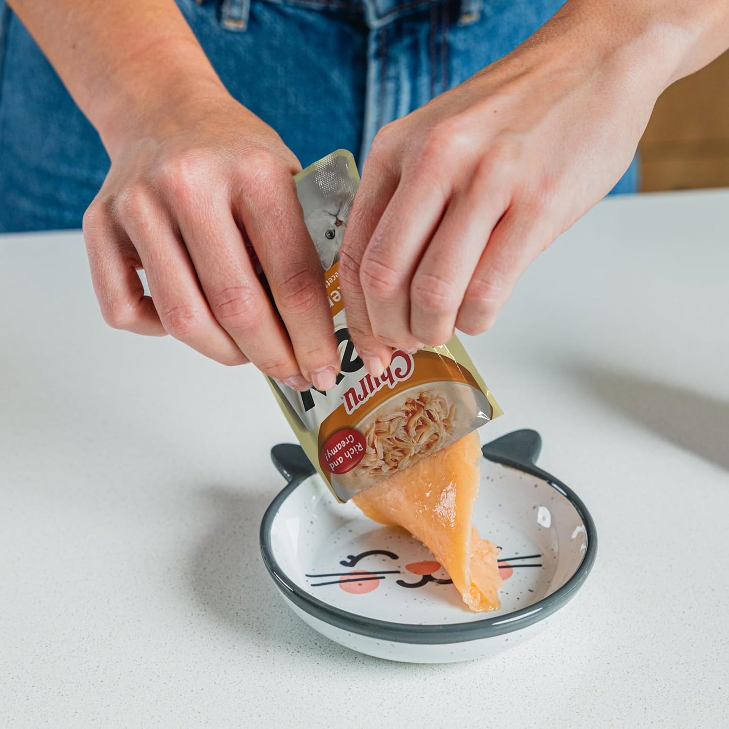 INABA Churu Stew for Cats, Side Dish Pouch with Vitamin E, 1.4 Ounces per Pouch, 12 Pouches, Chicken & Tuna Variety