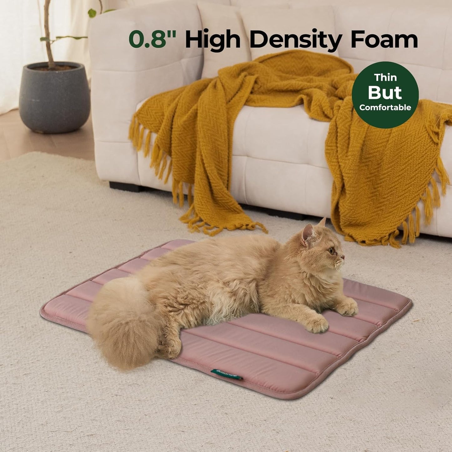 BALANCE Dog Crate Pad, Dog Foam Crate Mat Kennel Pad, Washable Water-Resistant Pet Bed Flat Dogs Cage Mat for Small Dogs