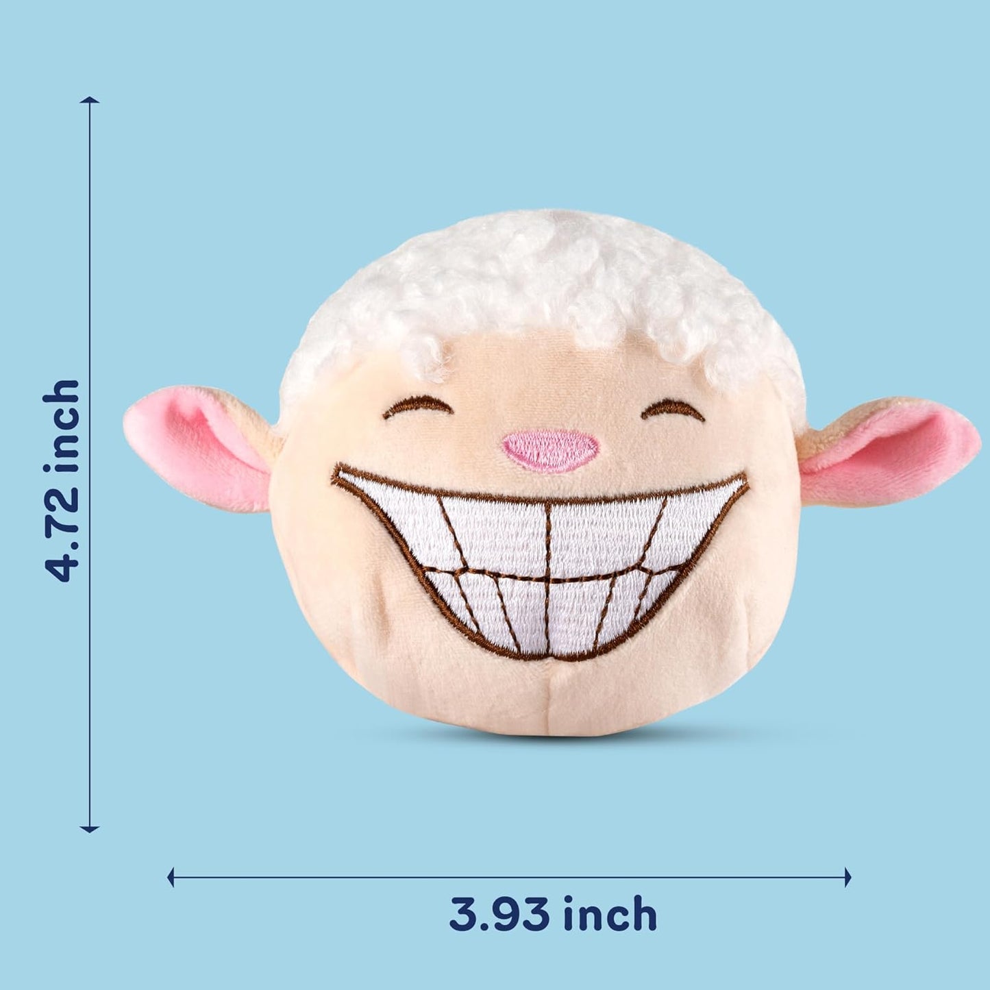 Dog Toys for Aggressive Chewers (3in1) - Squeaky Dog Toys Interactive - Dog Toys for Medium Dogs, Large & Small Breeds - Puppy Teething Chew Dog Toy - Juguetes Perros - Sheep