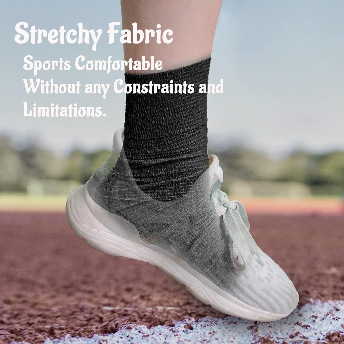 LDIWEE 24 Pack 2 Inch Self Adhesive Bandage Wrap - 5 Yard Black Cohesive Vet Wrap & Athletic Tape Grip Tape for Ankle Sprains, First Aid Medical, Sports Injuries