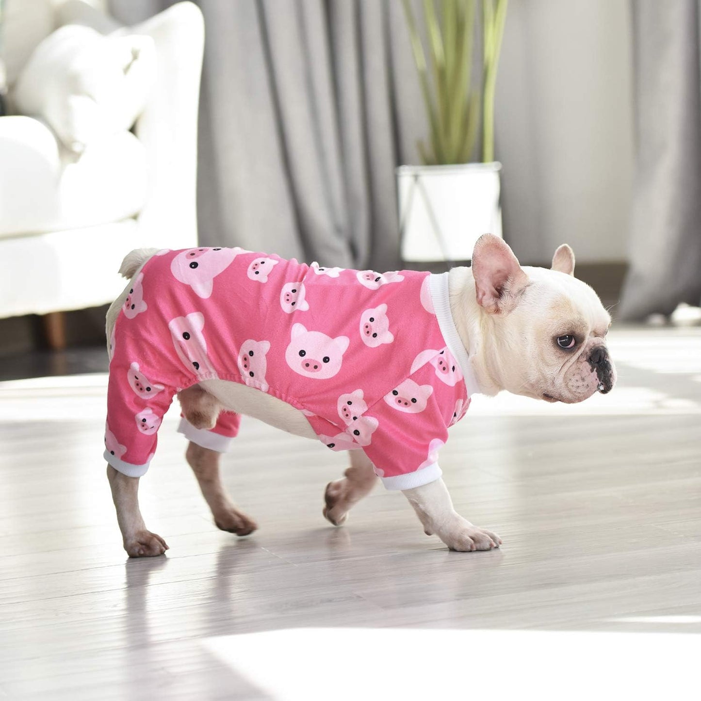 CuteBone Dog Halloween Pajamas Puppy Onesies Small Dogs Soft Pjs Coat Cat Apparel Comfy Pet Christmas Clothes Outfit Doggie Bodysuit P46XXL
