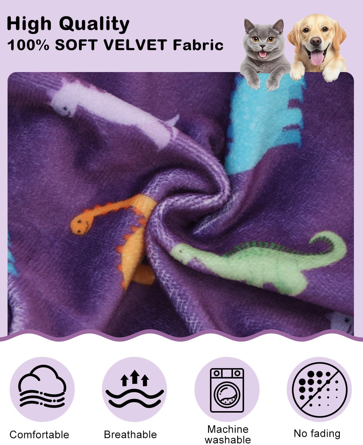 CuteBone Dinosaur Costume Dog Pajamas, Stretchy Spandex Crystal Velvet Sleepwear Coat for Small Dogs, Soft & Warm Pet Outfit Clothes for Cold Weather, Cozy Pullover Design COSP04XL