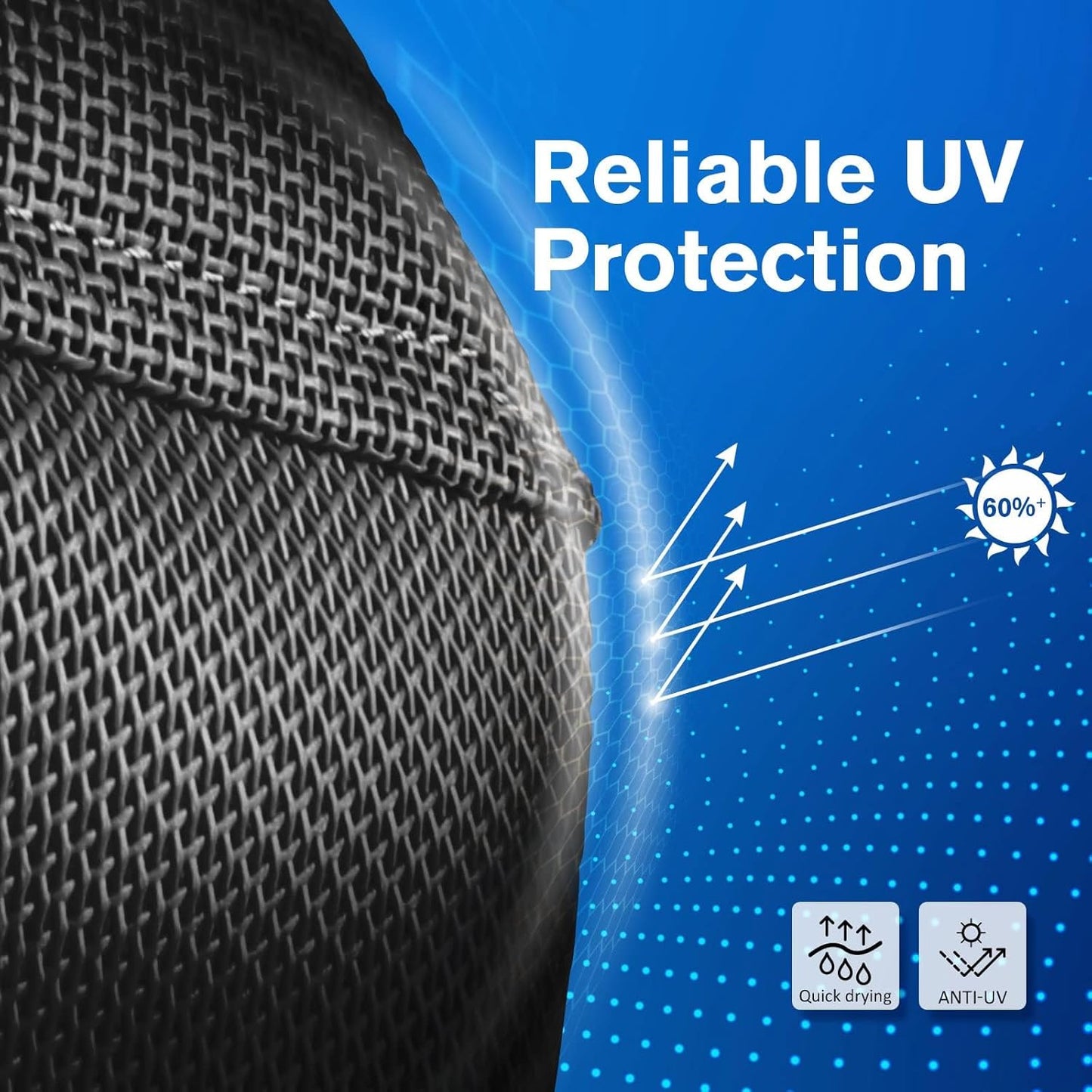 Harrison Howard UV-proof Multi-Function Fabrics Thick Fleece Padding Horse Fly Mask Half Face with Ears Black Horse Large