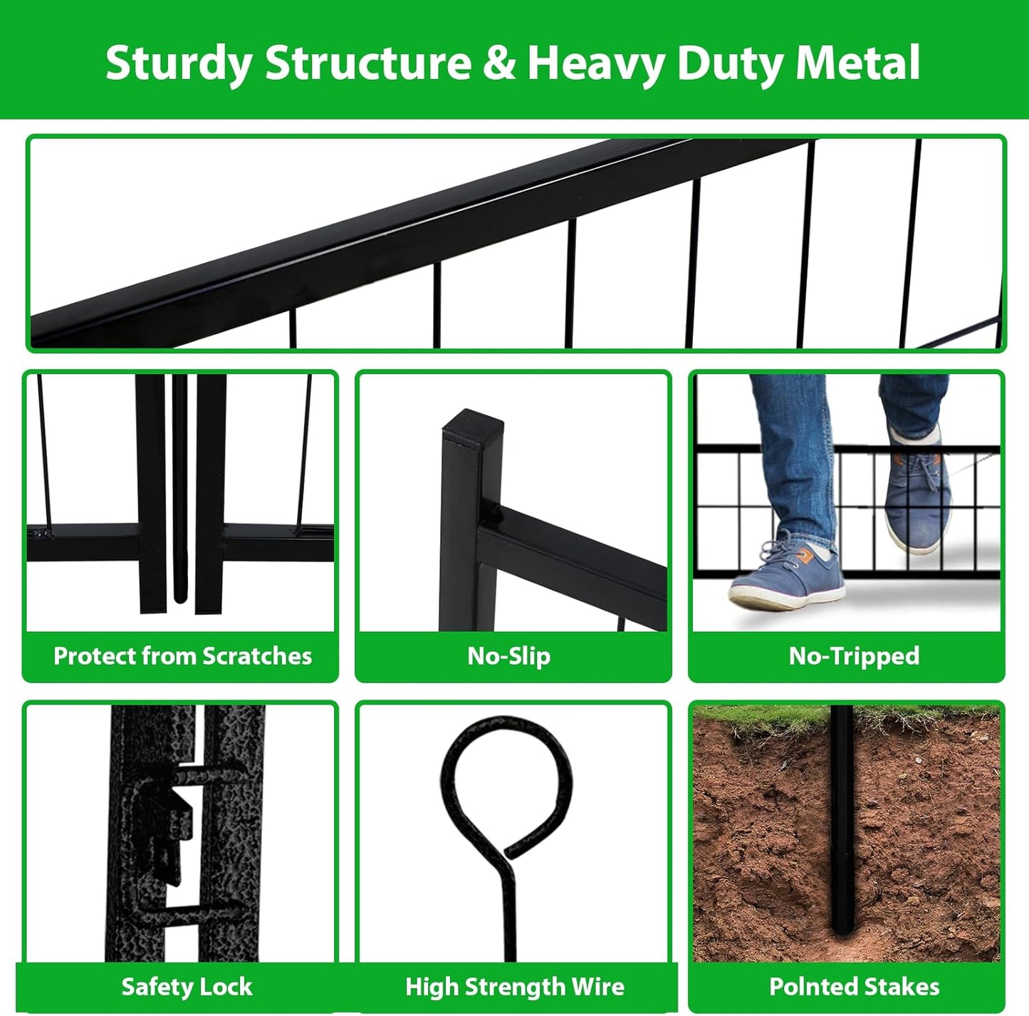 Dog Playpen Outdoor 16 Panels Heavy Duty Dog Pen 26" W×50" H Anti-Rust Exercise Fence with Doors for Large/Medium Pet Play for RV Camping Yard