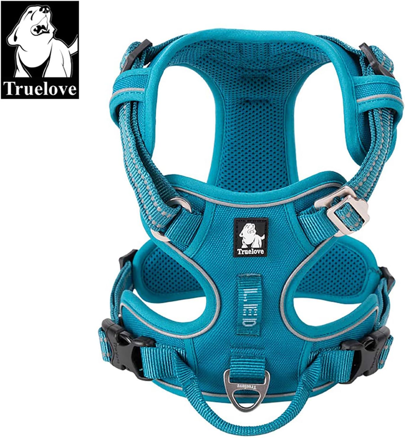 TRUE LOVE Dog Harness No Pull Nylon Reflective Pet Harness Adjustable Comfortable Control Step-in Brilliant Colors Truelove TLH56512 Blue