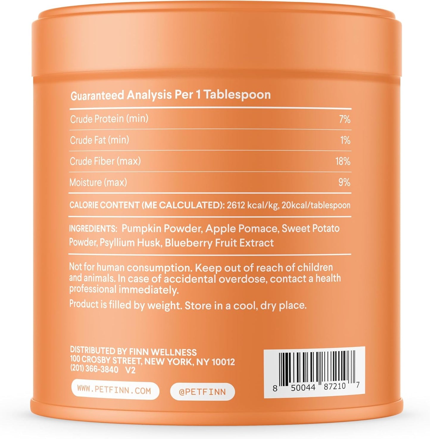 Finn Pumpkin Plus: Daily Digestive Support & Fiber-Rich Topper for Dogs | Promotes Regularity & Gut Health with Superfoods