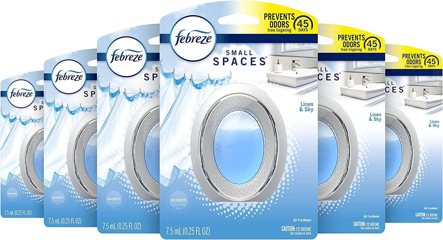 Febreze Small Spaces Air Freshener - Linen & Sky (Pack of 6) 6