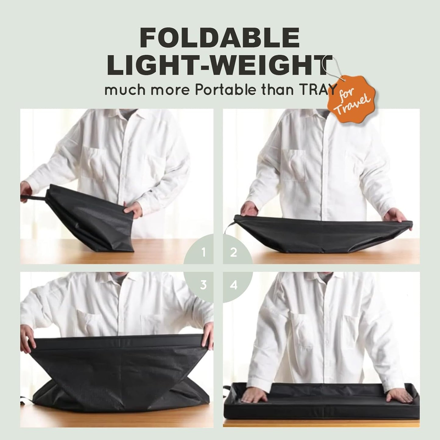 Dog Grass Pad with Foldable Dog Litter Box, Extra Large Liner Base (44”×34”) for Balcony, 2 Artficial Grass Pee Pads for Dogs, Pee Pad Holder, Potty Training