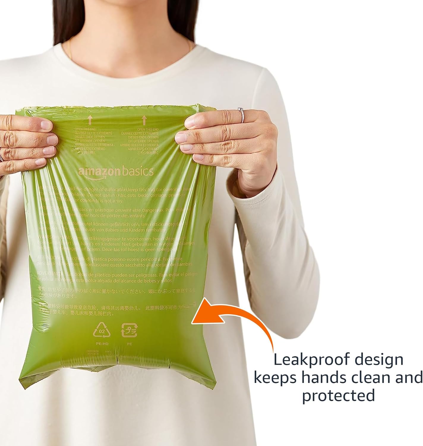 Amazon Basics Dog Poop Bags with Dispenser, 540 Count, Enhanced for Guaranteed Leakproof, Brazilian Mango Scented, Includes Leash Clip