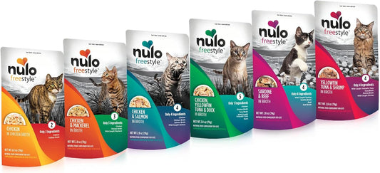 Nulo Freestyle Cat & Kitten Wet Cat Food Pouch, Premium All Natural Grain-Free Soft Cat Food Topper with Amino Acids for Heart Health and High Animal-Based Protein