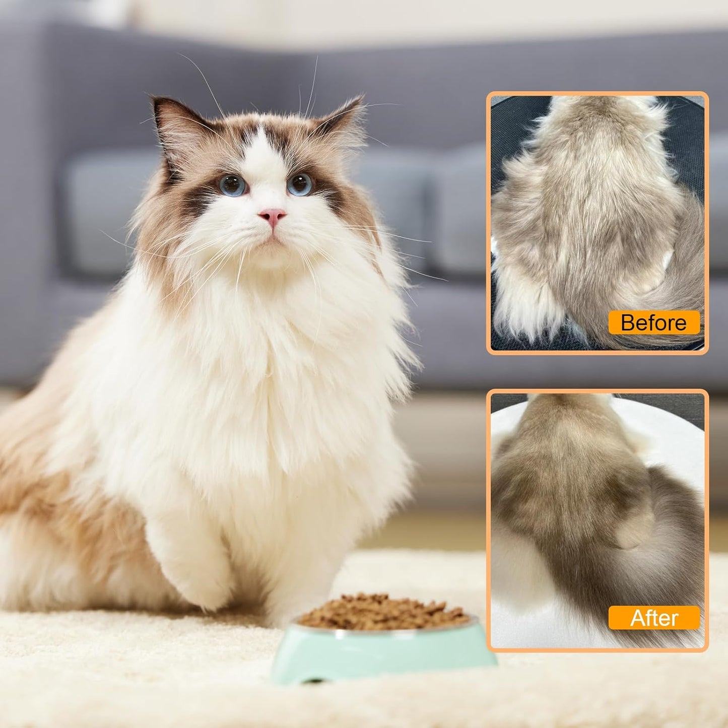 4 in 1 Cat Steam Brush for Shedding，Rechargeable Steam Pet Brush With Rotating Handle for Massaging, Self-Cleaning, and Pet Hair Removal for Long and Short Hair of Cat and Dog （Beige）