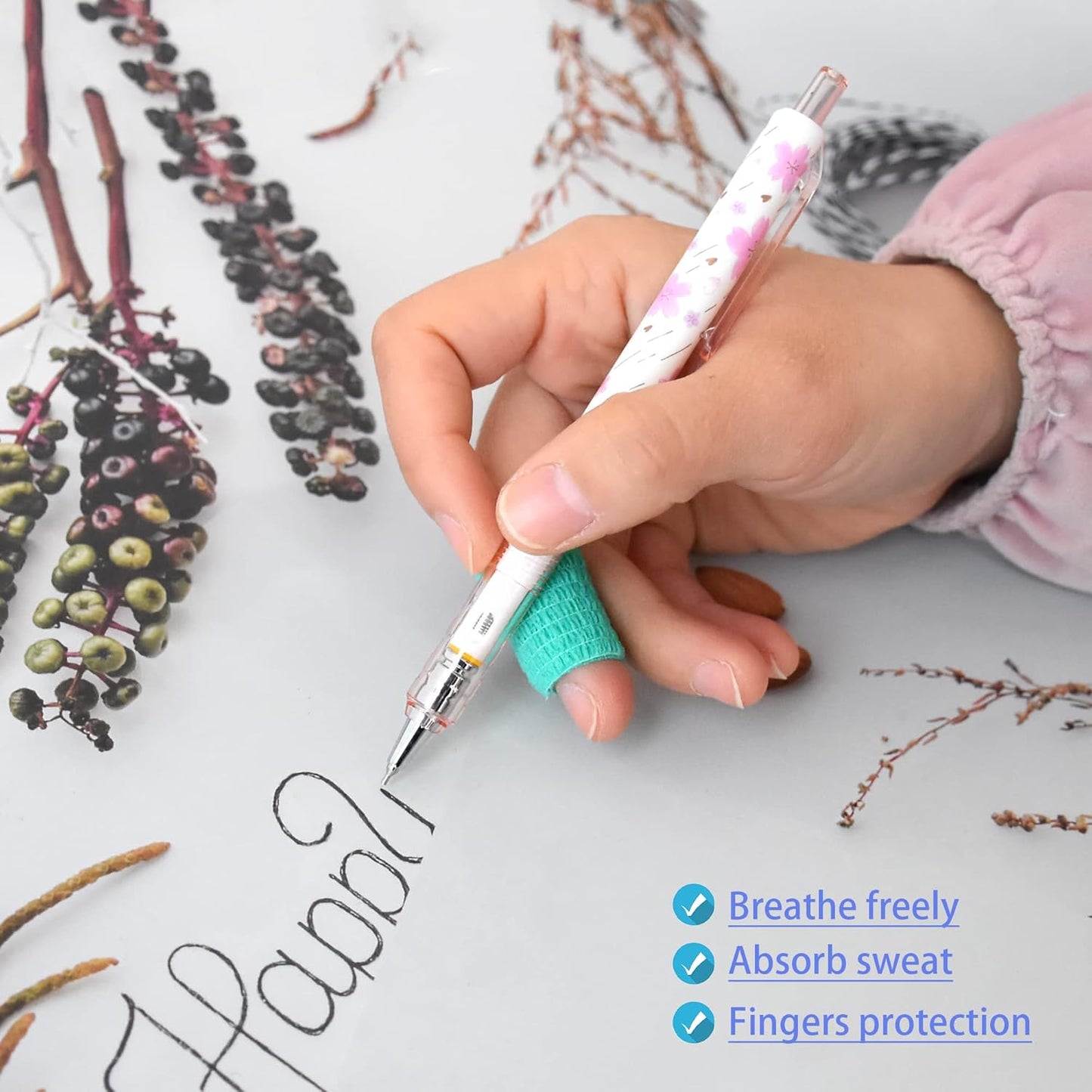 9 Pack 1" x 5 Yards Self Adhesive Bandage Wrap Self Stick Wrap for Ankle, Wrist, Finger, Sports, Breathable Cohesive Vet Tape for Pets (Middle Green)