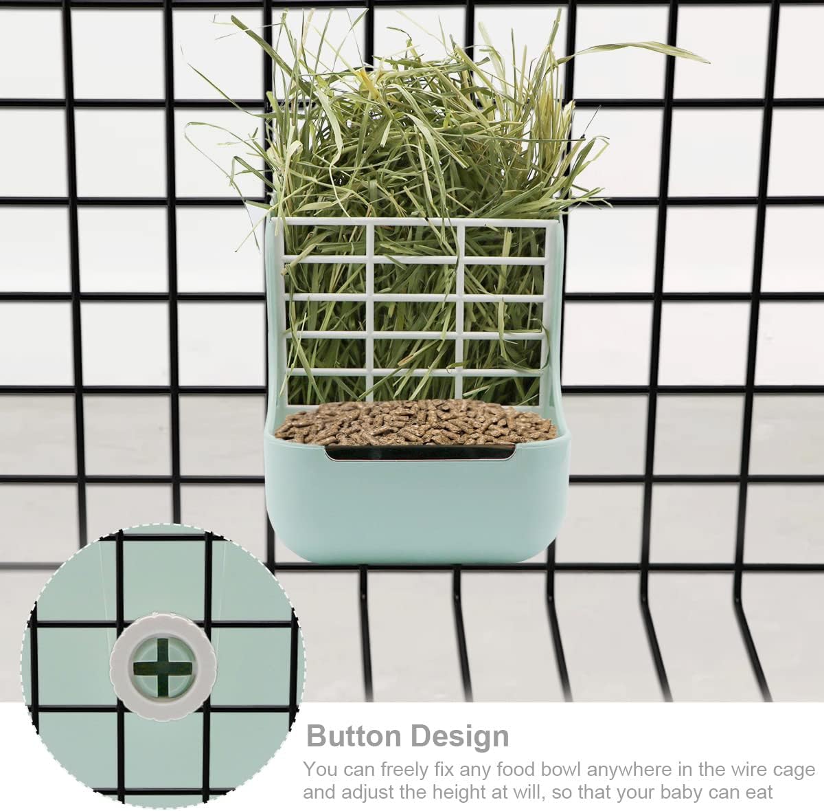 Litewoo Rabbit Hay Feeder Food Bowl Feeding Rack for Small Animal Guinea Pig Chinchilla Bunny Cage Accessories