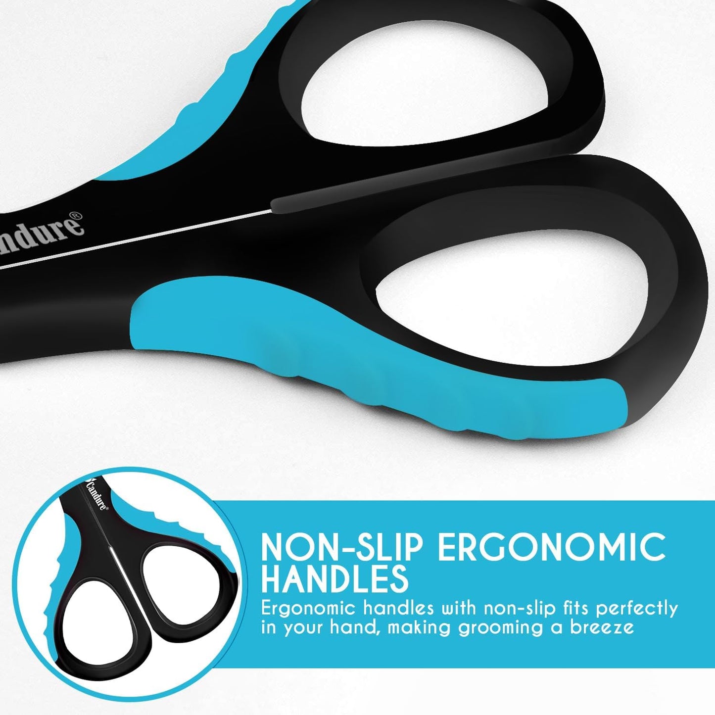 Candure Cat Nail Clipper Stainless Steel Cat Claw Trimmers for Rabbits, Guinea Pigs, Birds, Puppies, Kittens and Small Animals Pet Nail Clipper for Professional and Home Use (Blue)